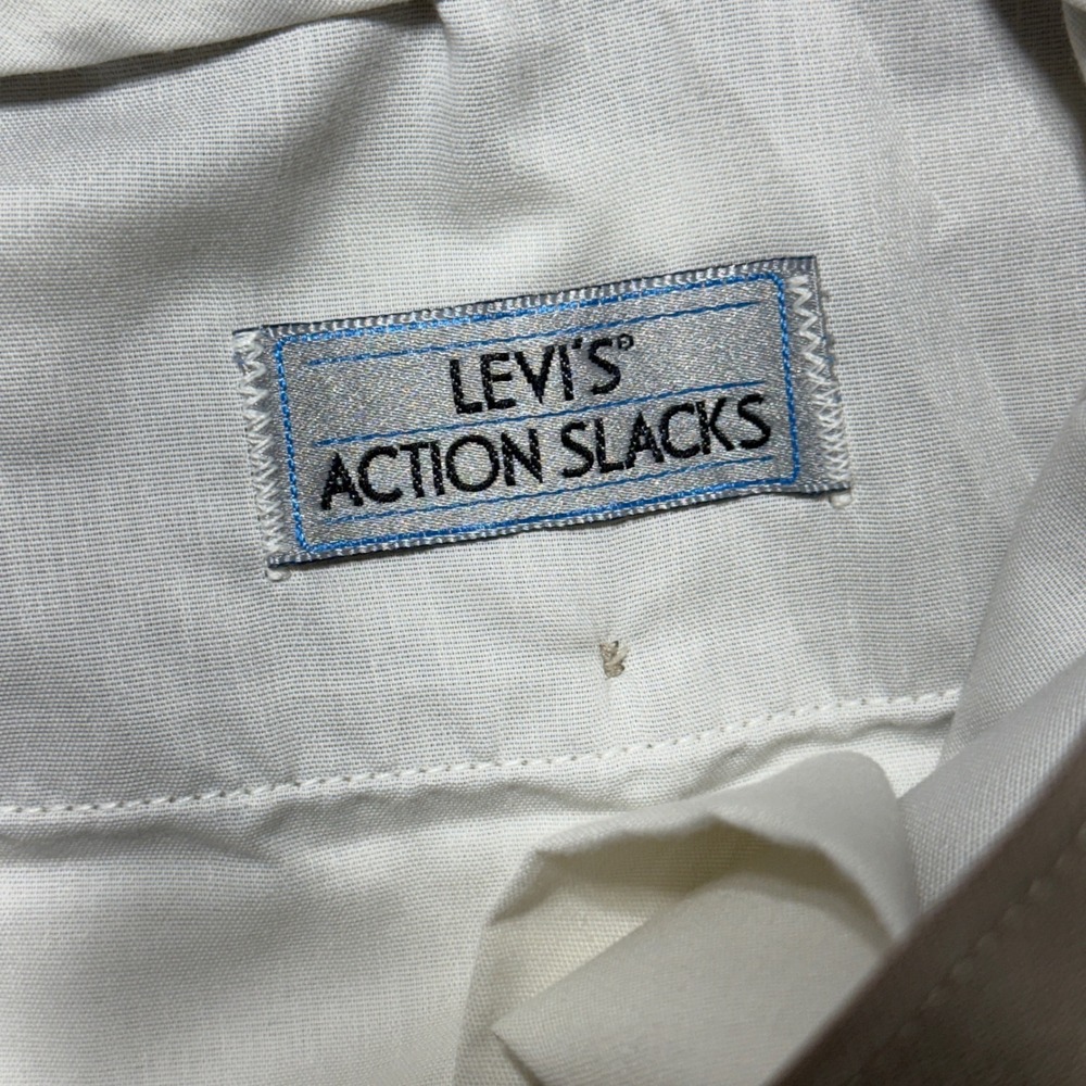 Levi's Action Slacks Pants Mens 40x30 Tan - Picture 11 of 12